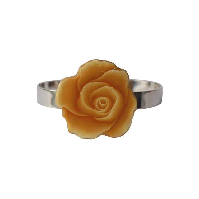 Bracelet jonc bohème rose jaune