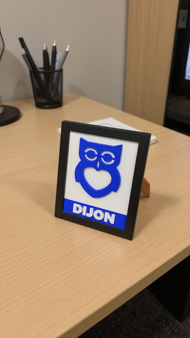 Tableau Dijon Saphichouette Noir Blanc Noir