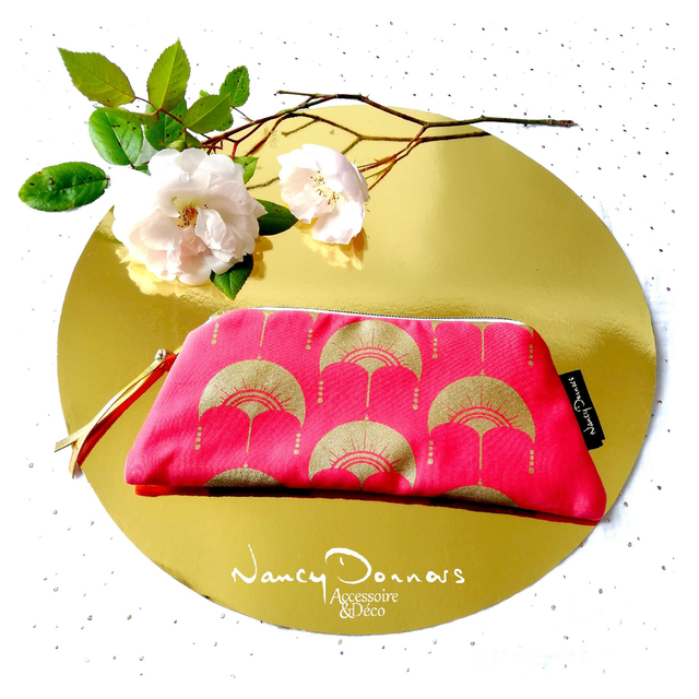 Trousse à stylo corail