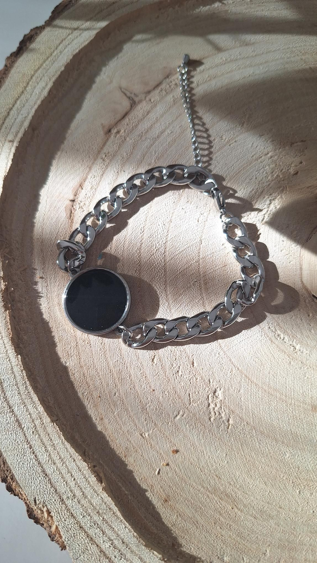 Bracelet chaîne homme noir