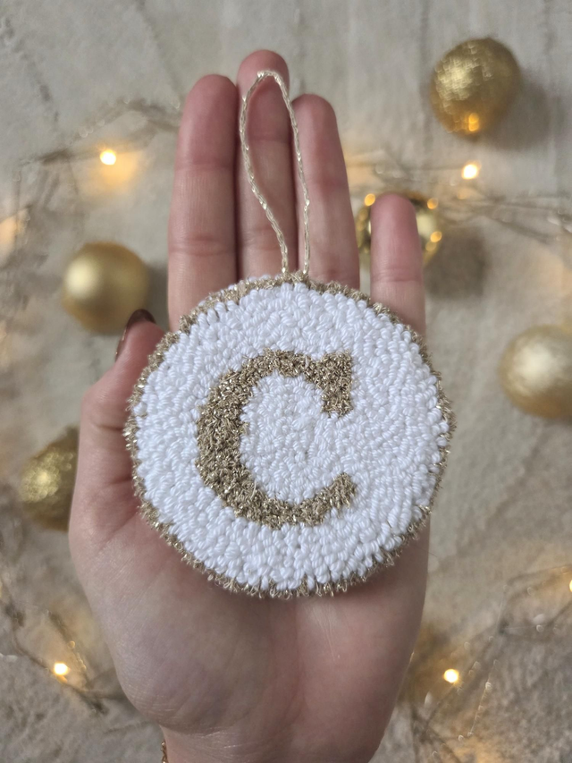 Suspension de Noël personnalisée - Initiale