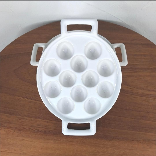 Lot de 2 plats à escargots blanc Revol France 12