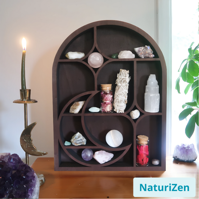 AstroSacré – Présentoir Mural Lunaire &amp; Étoilé