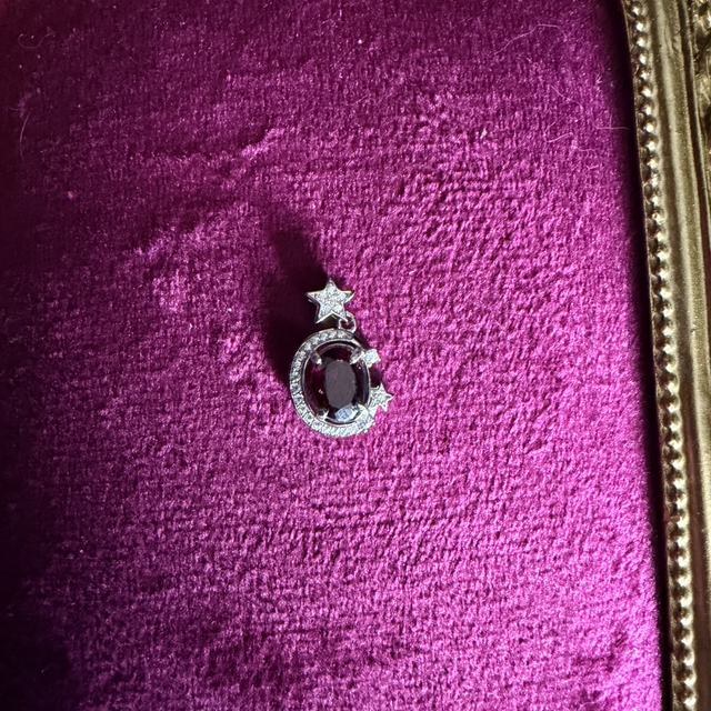 Pendentif argent 925 et grenat