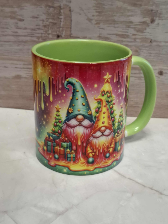Mug vert gnome de noel