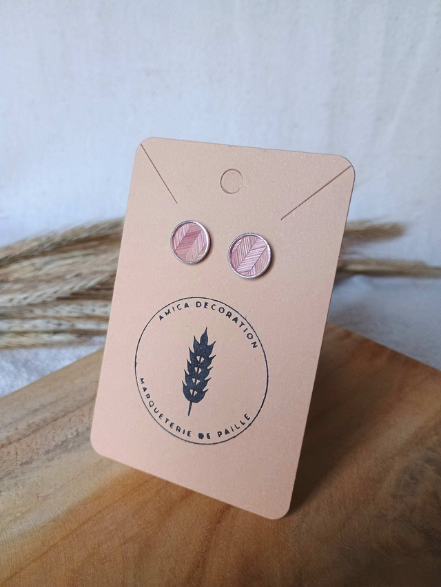 Boucles d'oreilles CLOUS Chevron Nude