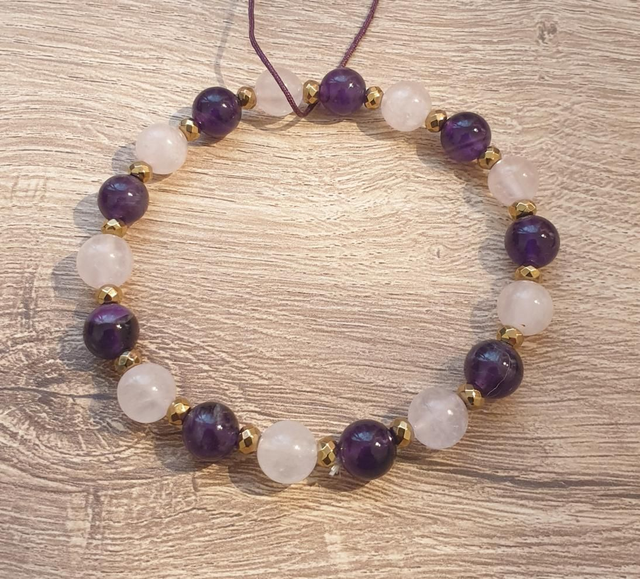 Amethyste et Quartz rose 