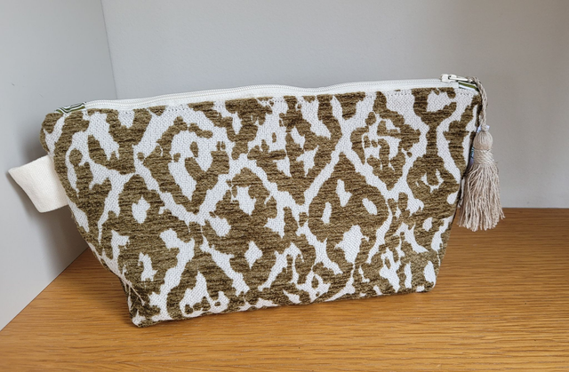 Trousse de maquillage Jacquard kaki