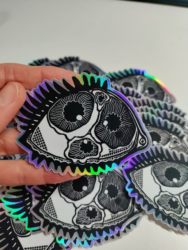 lot de deux stickers "oeil" simple+ triple