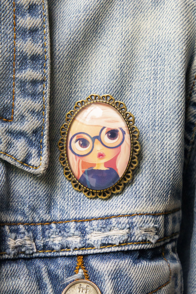 Broche bijou pour veste femme GABIE