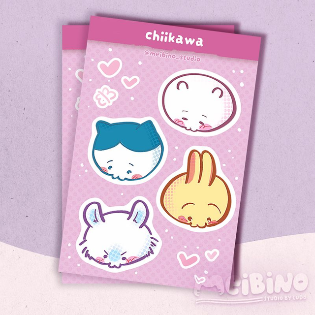 arkusz naklejek -  chiikawa