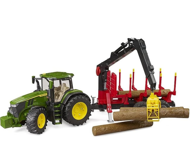 bruder 03154 - John Deere 7R 350 

Avec remorque forestière 