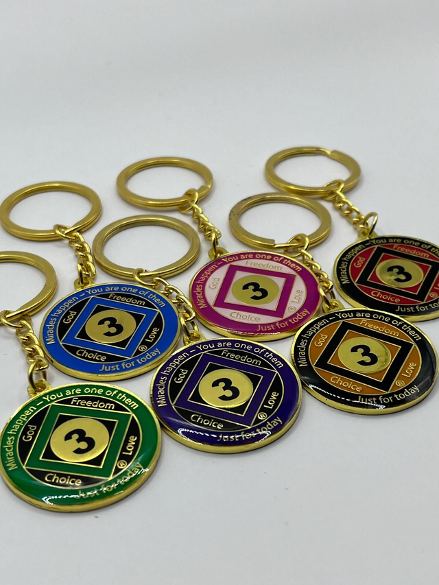 Porte clé métal année de clean