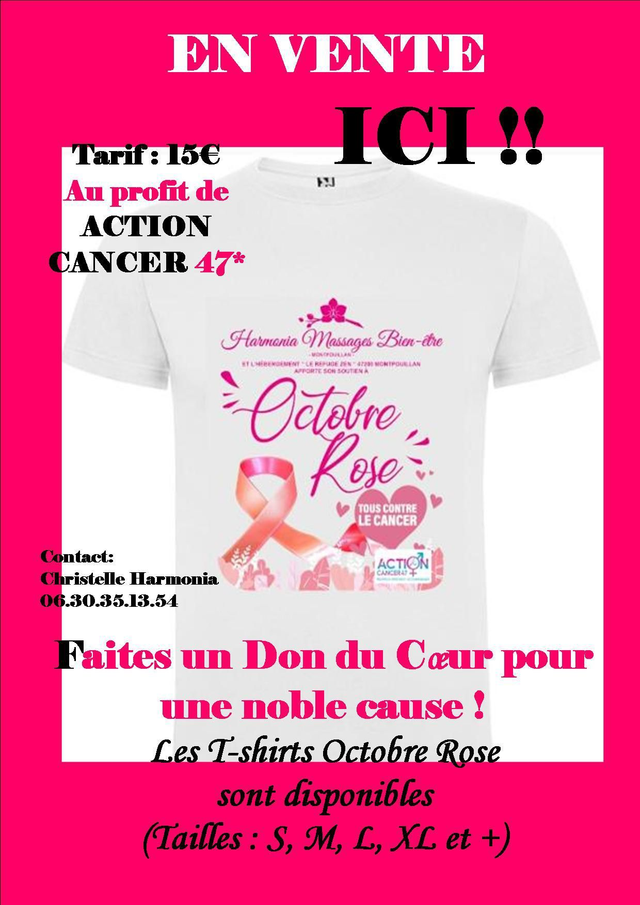 OCTOBRE ROSE TEE SHIRTS 