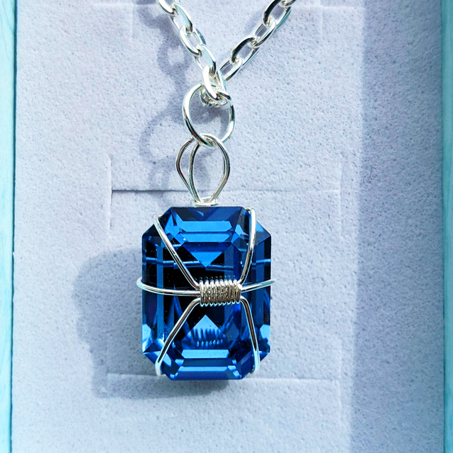 OOAK Blue Spider Pendant