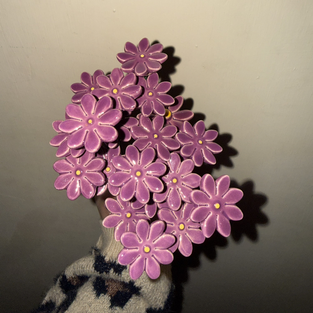 Ceramic Mini Daisy - Purple