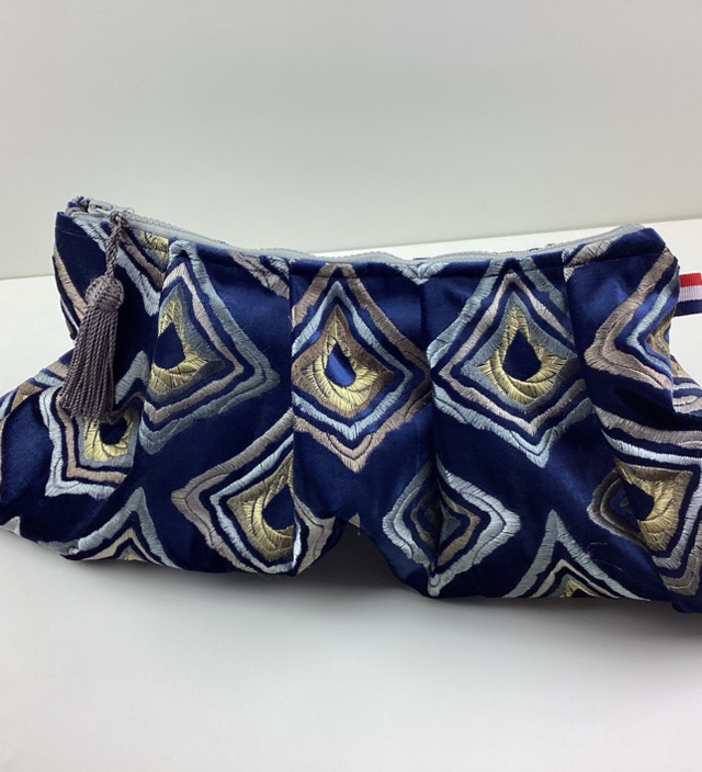 Pochette plissée en velours 