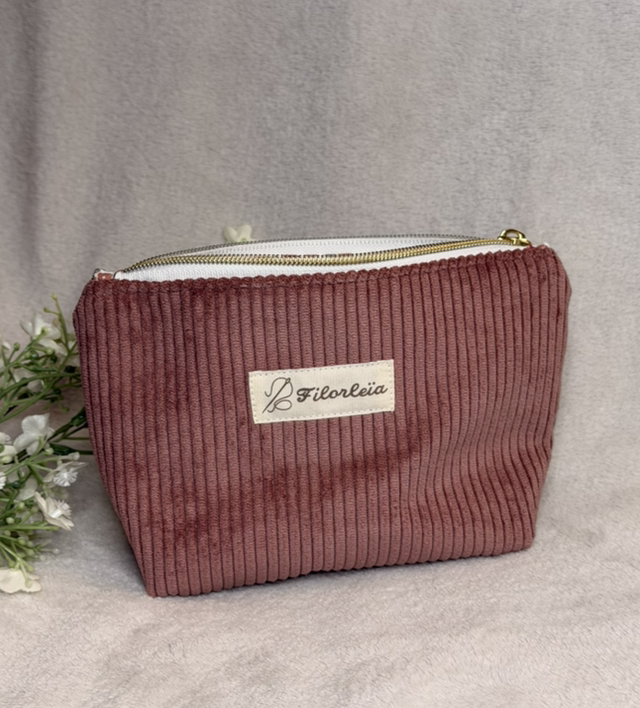 Trousse S Vieux Rose Fleur