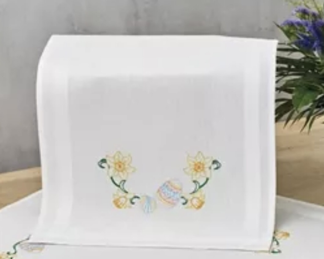 Permin Daffodil and Egg Runner Freestyle Embroidery Kit