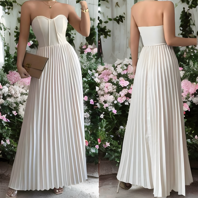 Robe Élégance Bohème Crème 