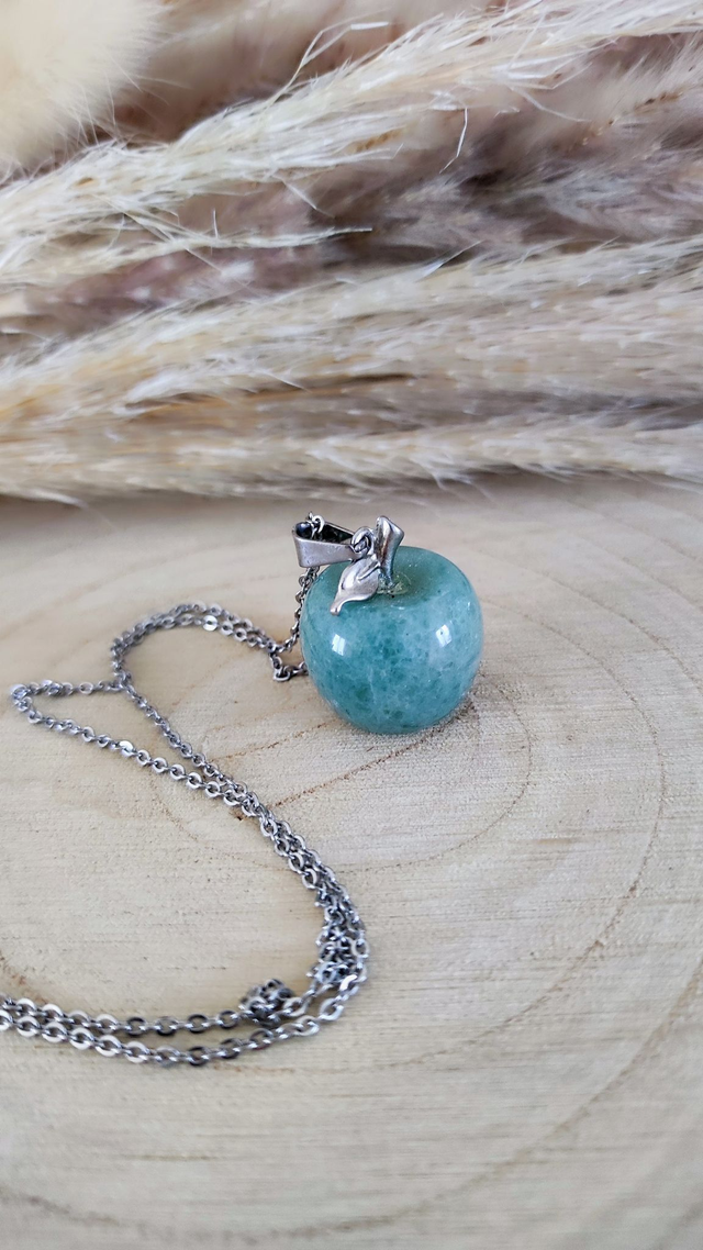 Pendentif Pomme Aventurine verte