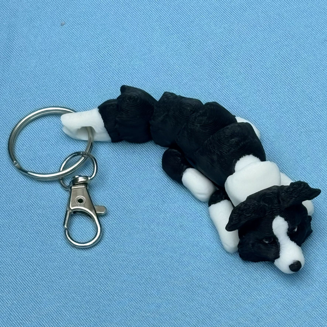 3D Printed Border Collie Dog Keyring