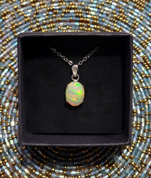 Pendentif Opale Éthiopienne 