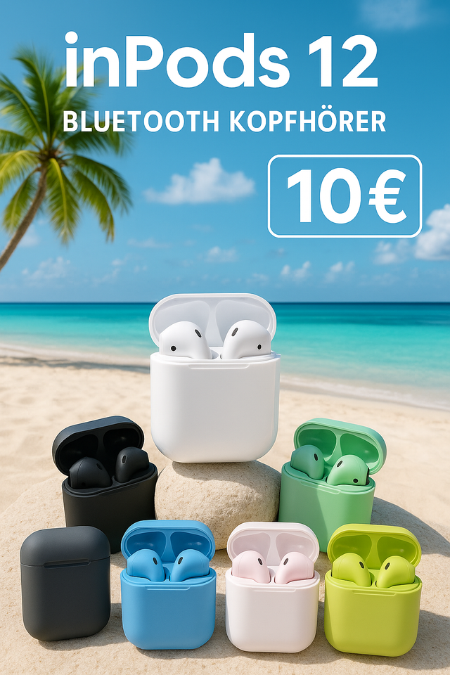inPods 12 – Bluetooth Kopfhörer V5.0 (verschiedene Farben)