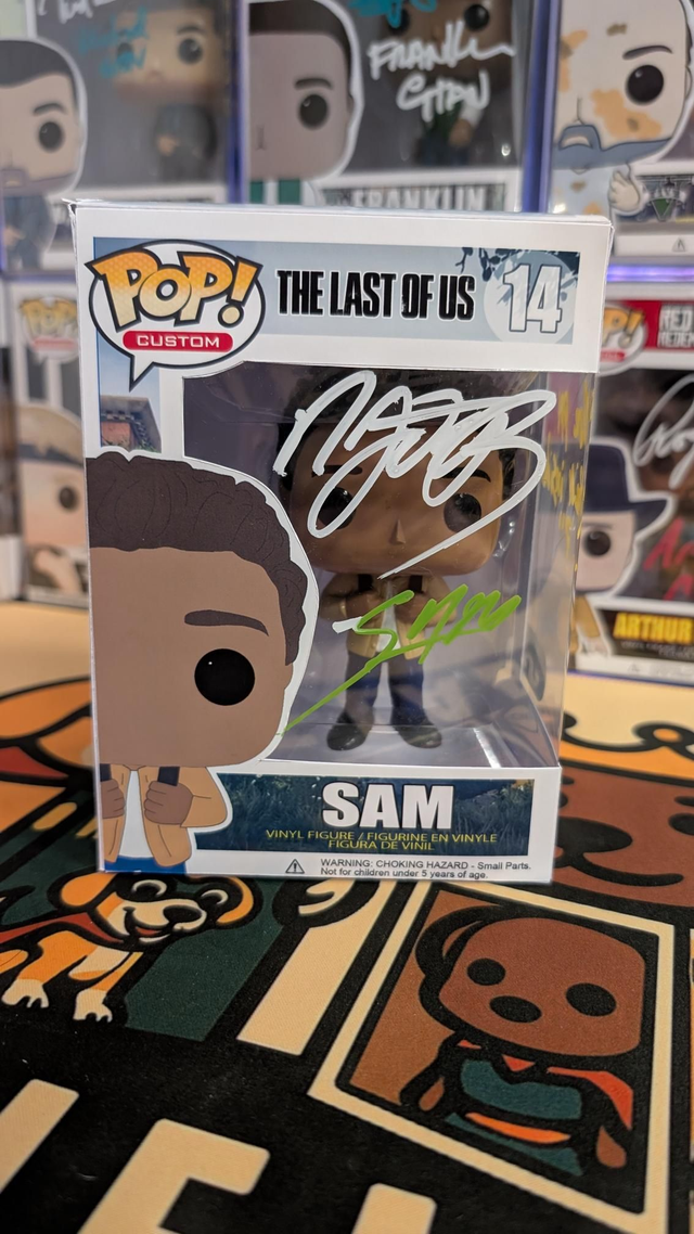 Custom Funko Pop The Last Of Us Sam Signed by Nadji Jeter with Swau COA