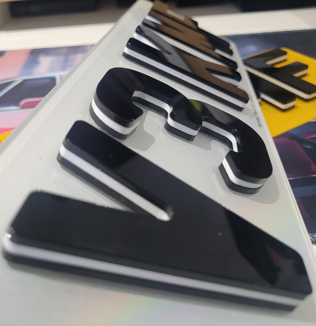 9mm *Oreo* Black &amp; White &amp; Black 4D Laser Cut 