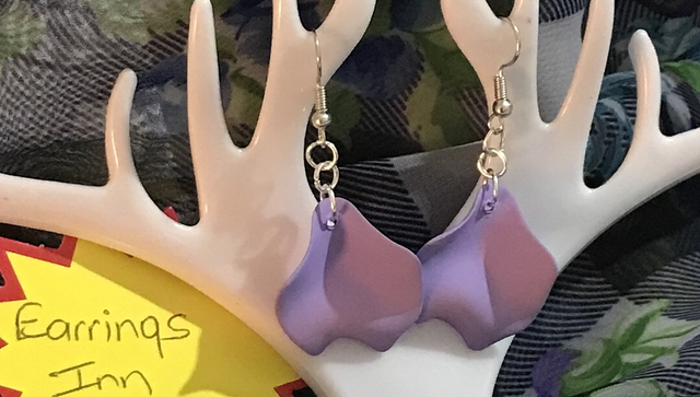 Purple Dangling Earrings-PUR48