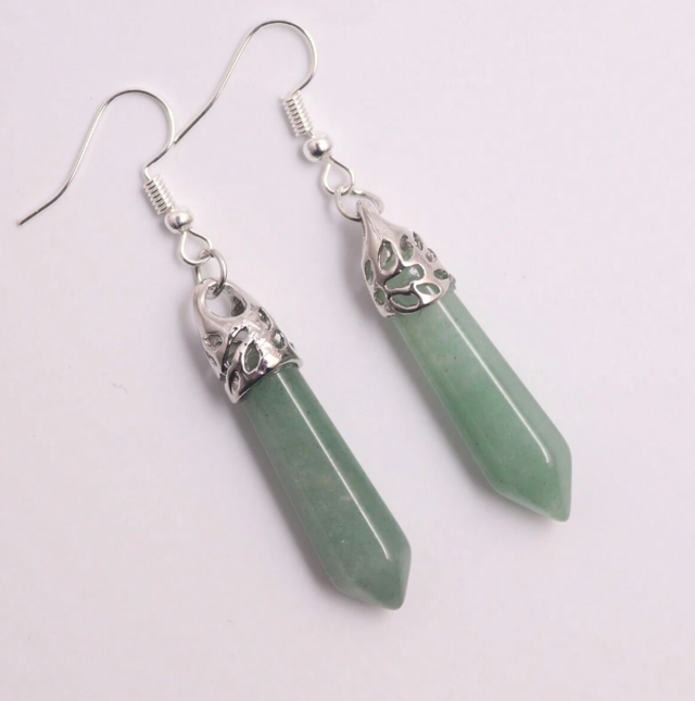 Boucles d'oreille " Cléa " en Aventurine 