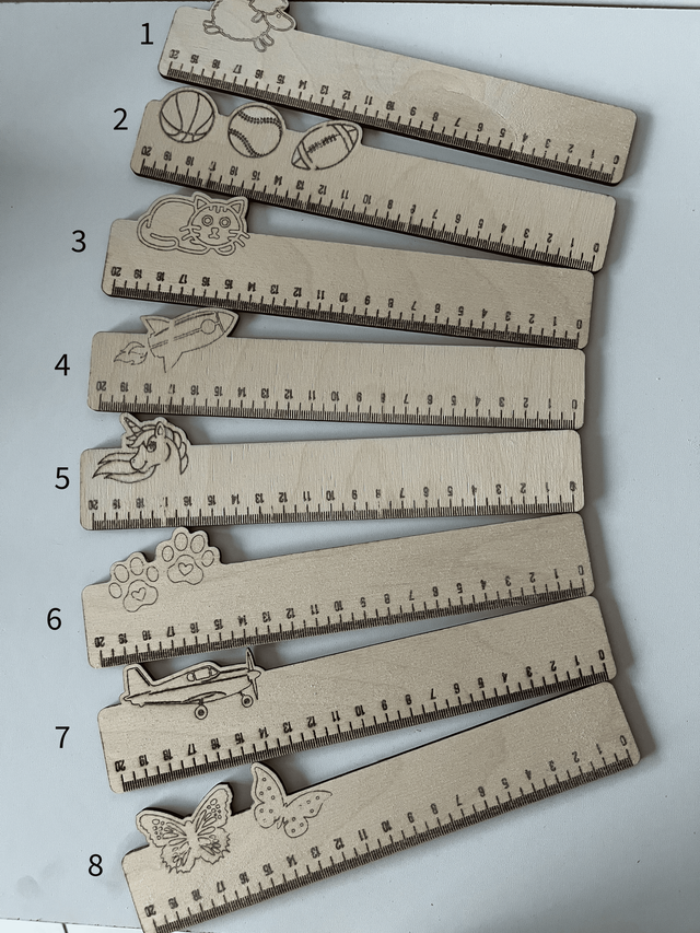 Règle en bois personnalisée 20 cm