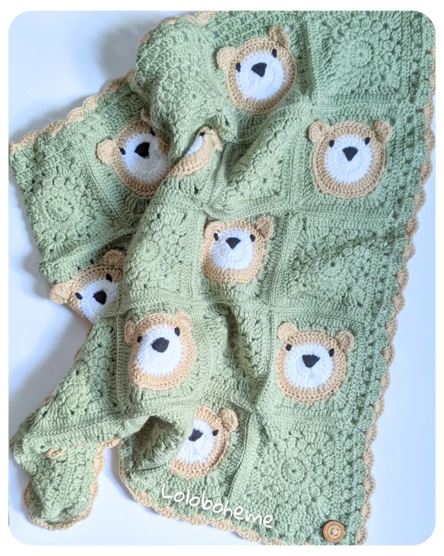 Couverture bébé en crochet