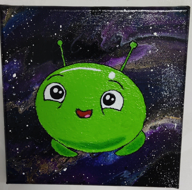 Toile brodée Mooncake (série animée Final Space)