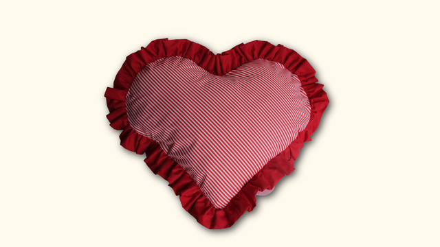 Ruffle Heart Cushion -TheFLOUNCE