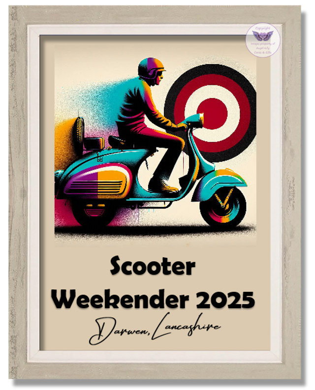 Scooter Weekender Framed Print - FR01