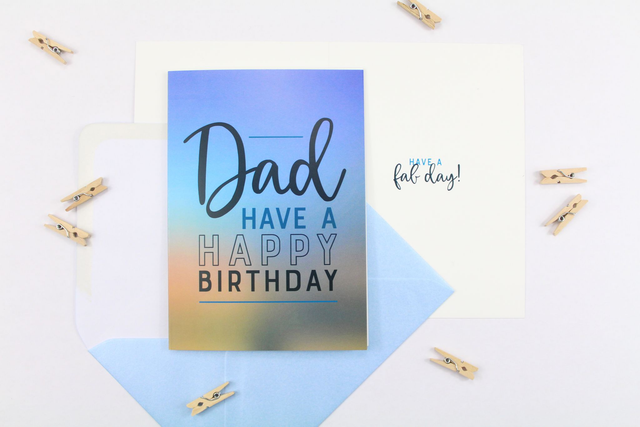 Dad / Father Modern Abstract Birthday Card