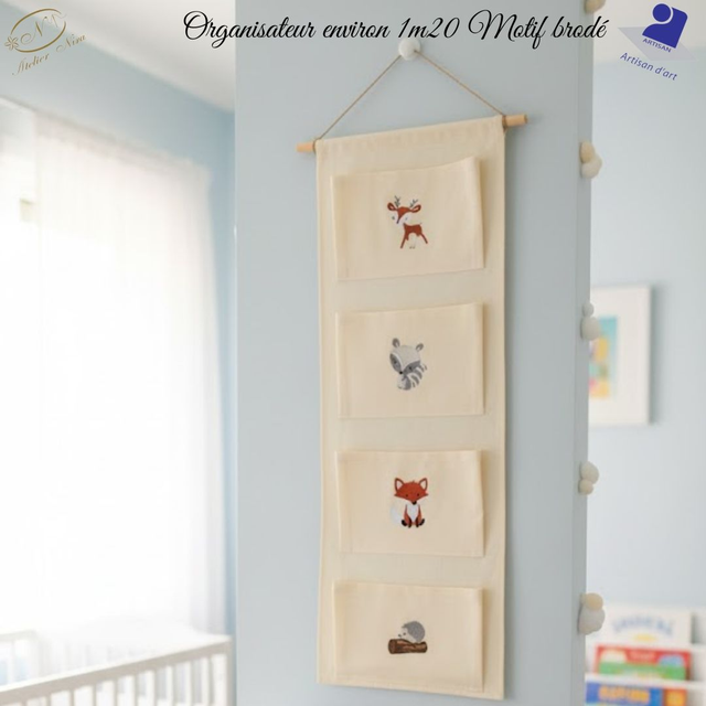 Organisateur Mural Personnalisable en Coton