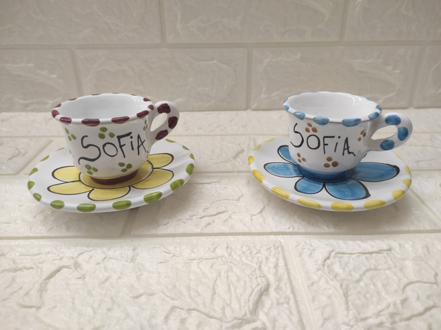 Tazzina in ceramica vietrese personalizzata