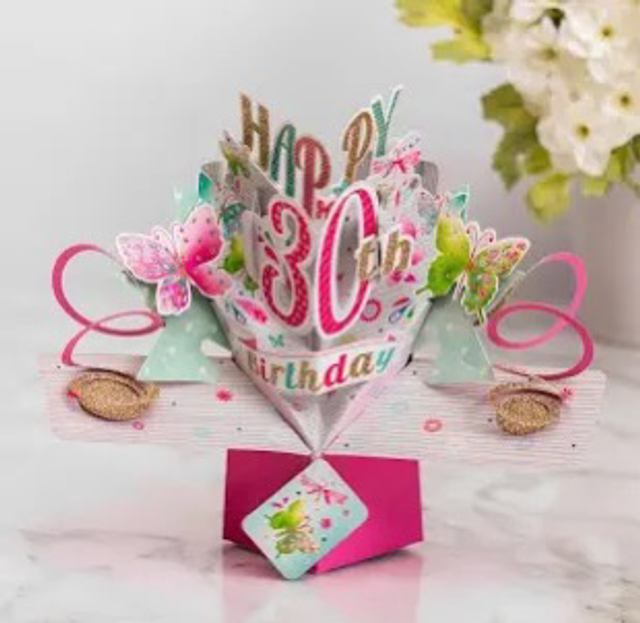 30th pop out card female
