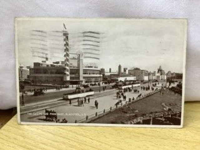 The Casino and Promenade, Blackpool, South Shore, Lancashire, Posted 1940 unbranded vintage postcard no. R463 £2.50