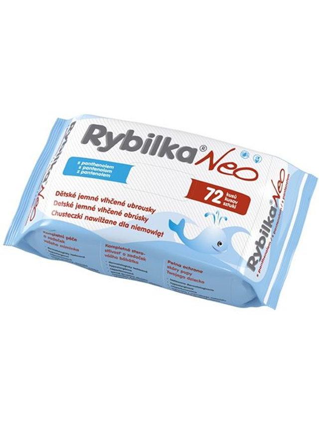 RYBILKA NEO S PANTENOLOM VLHČENÉ OBRÚSKY 72 ks