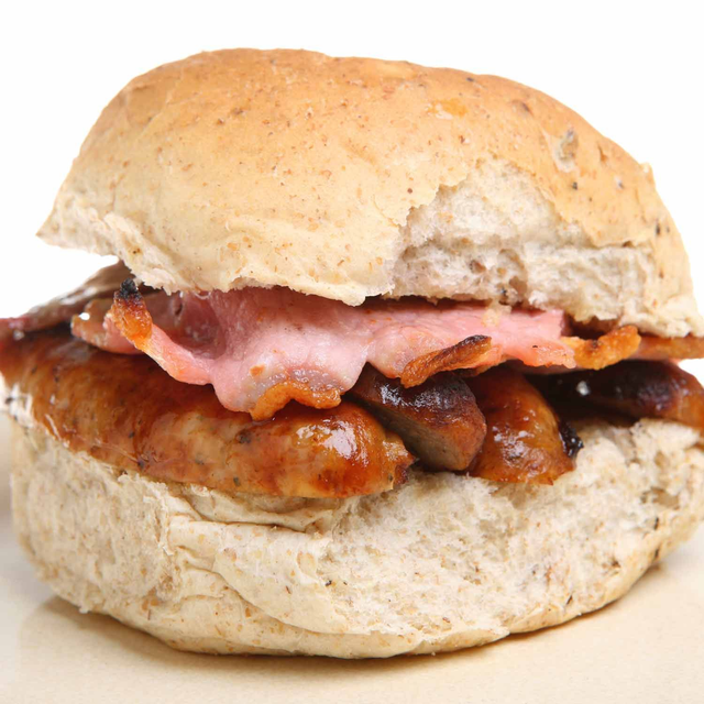 Bacon and Sausage Bap (Sat)