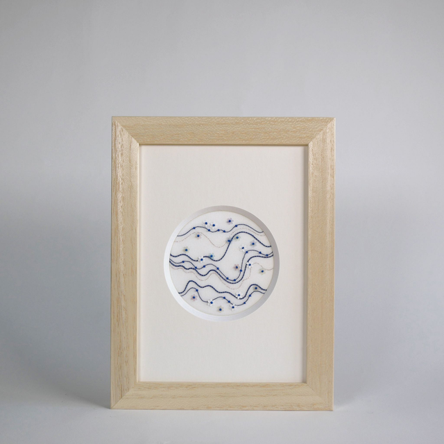 Mini Écume Blanc, Bleu &amp; Argent