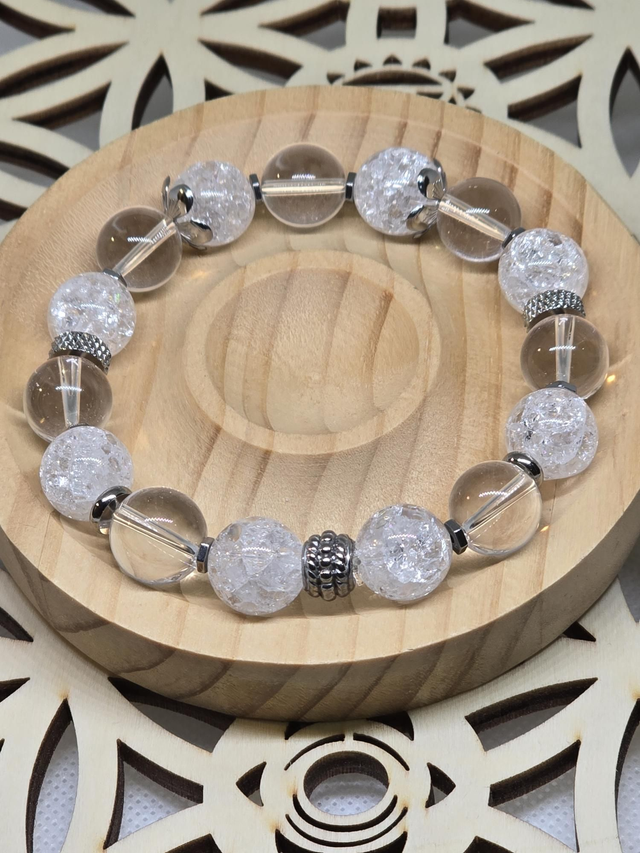 Bracelet Cristal de roche XL 1,2 cm 