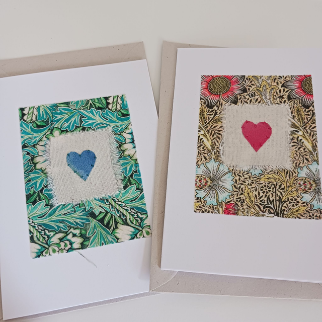 William Morris Heart Cards Pack of 2
