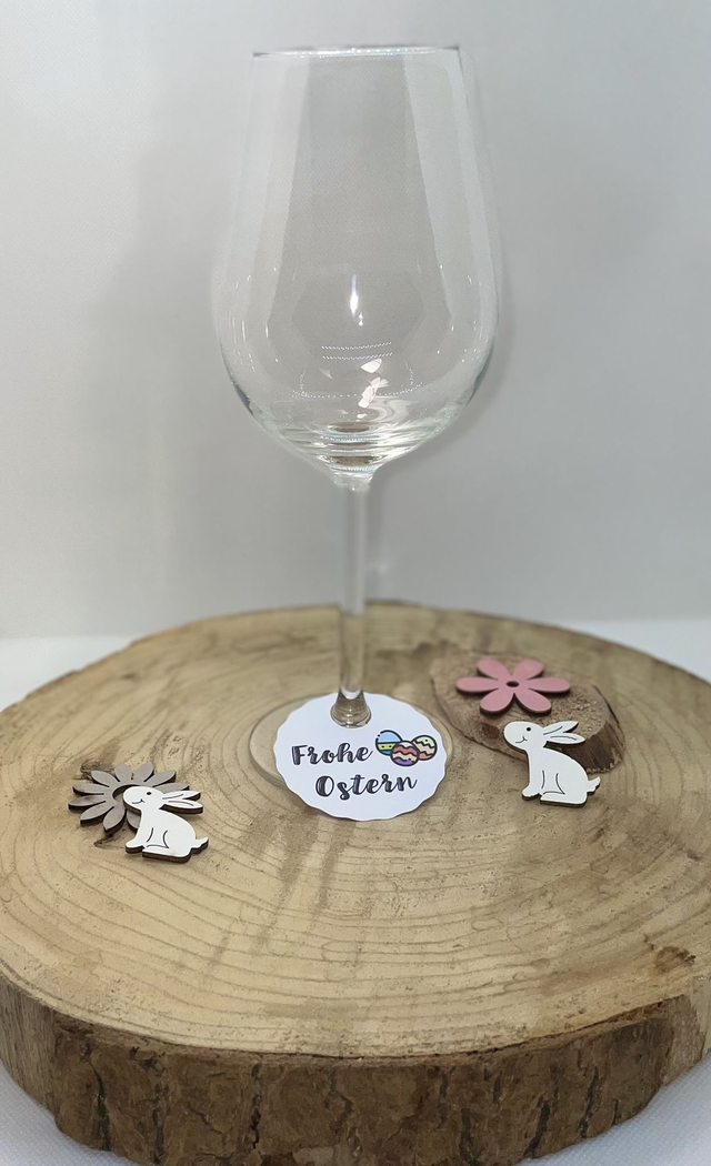 Glasanhänger „Frohe Ostern“ – Set mit 10 Stück