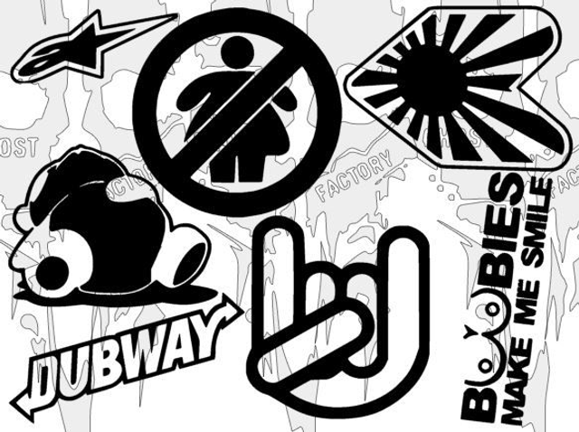 Planche de stickers JDM numéro 5