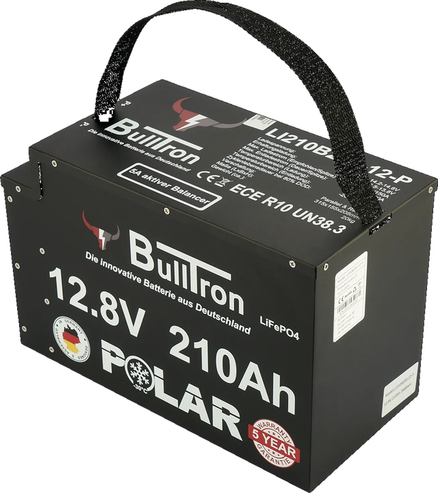 210Ah BullTron Polar LiFePO4 12.8V Akku mit Smart BMS, Bluetooth App und Heizung - 0% MwSt.